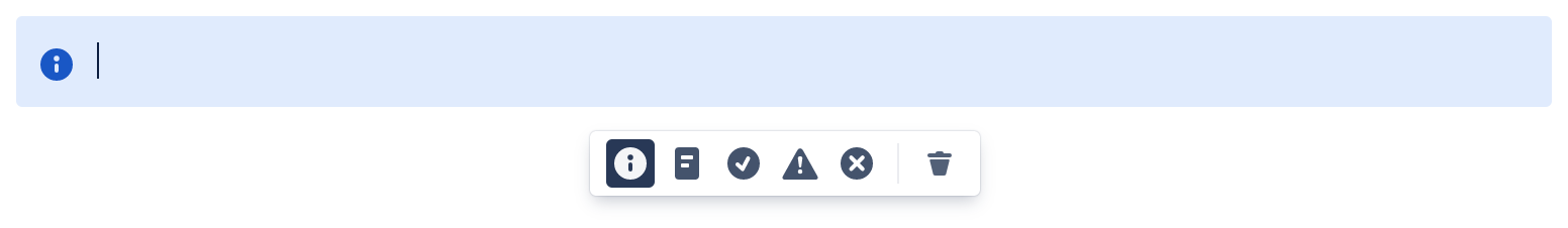 Pannello informativo di Confluence