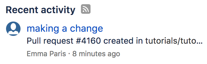 Recent activity