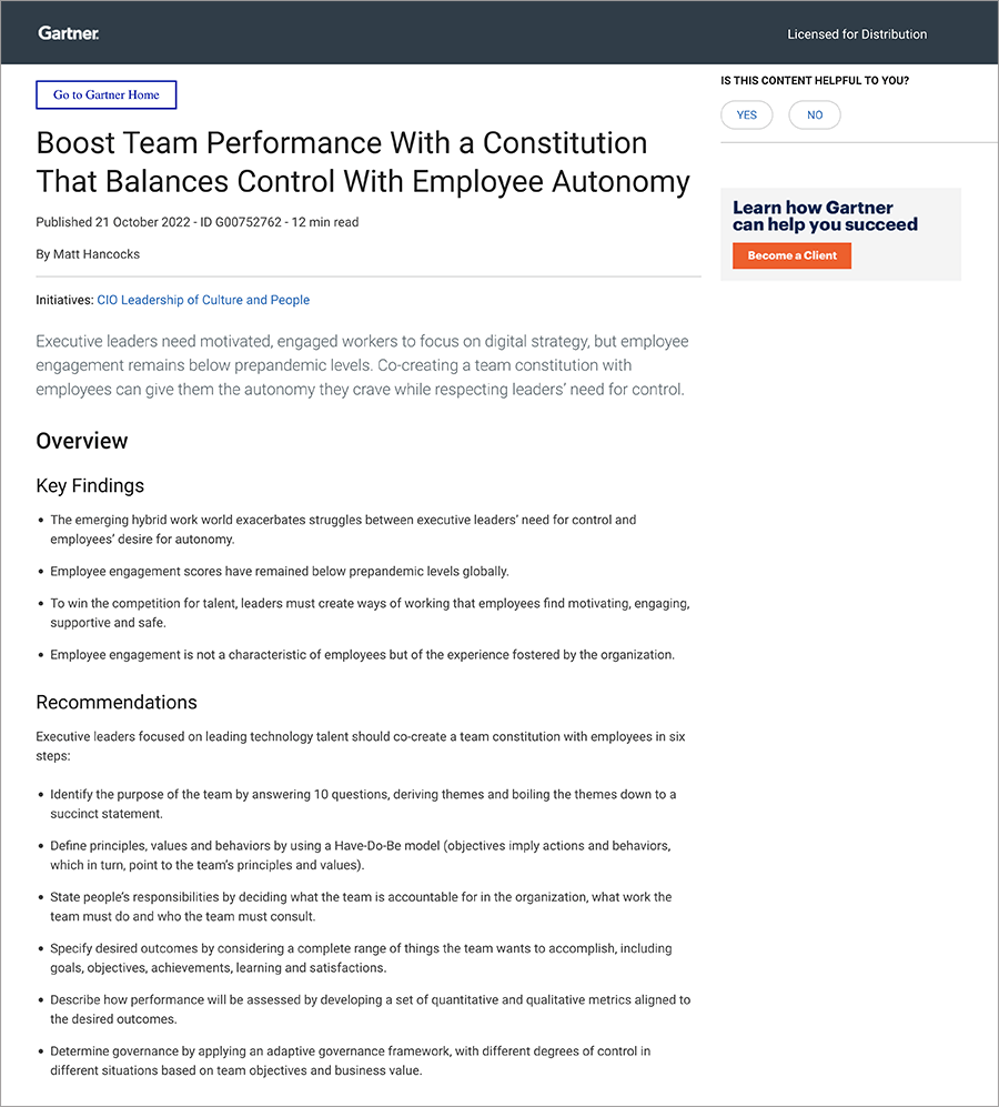 Gartner Boost Team Performance preview