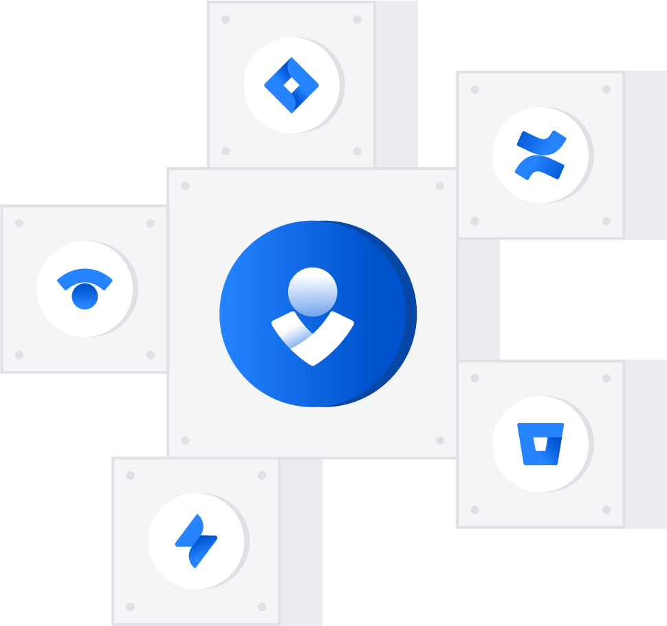 Wiele połączonych ze sobą produktów Atlassian