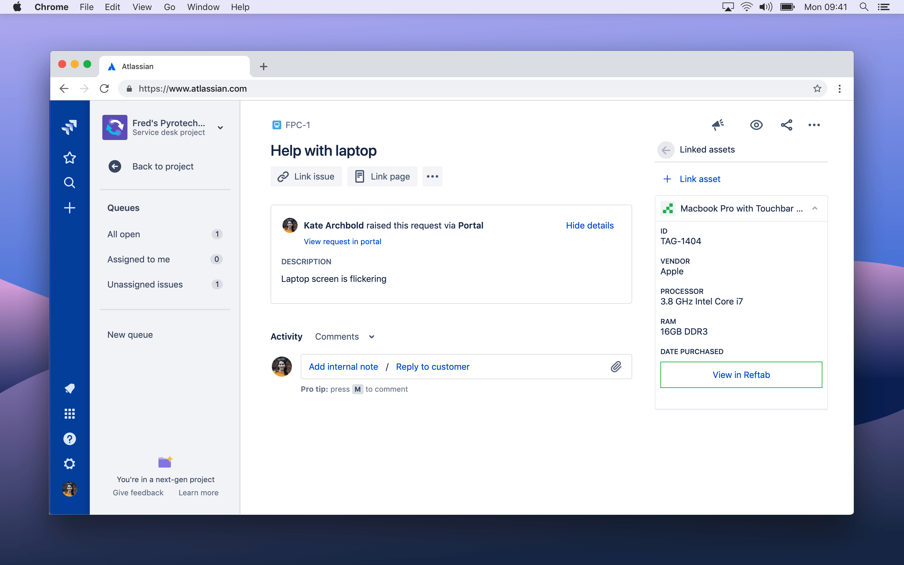 Jira Service Desk ticket