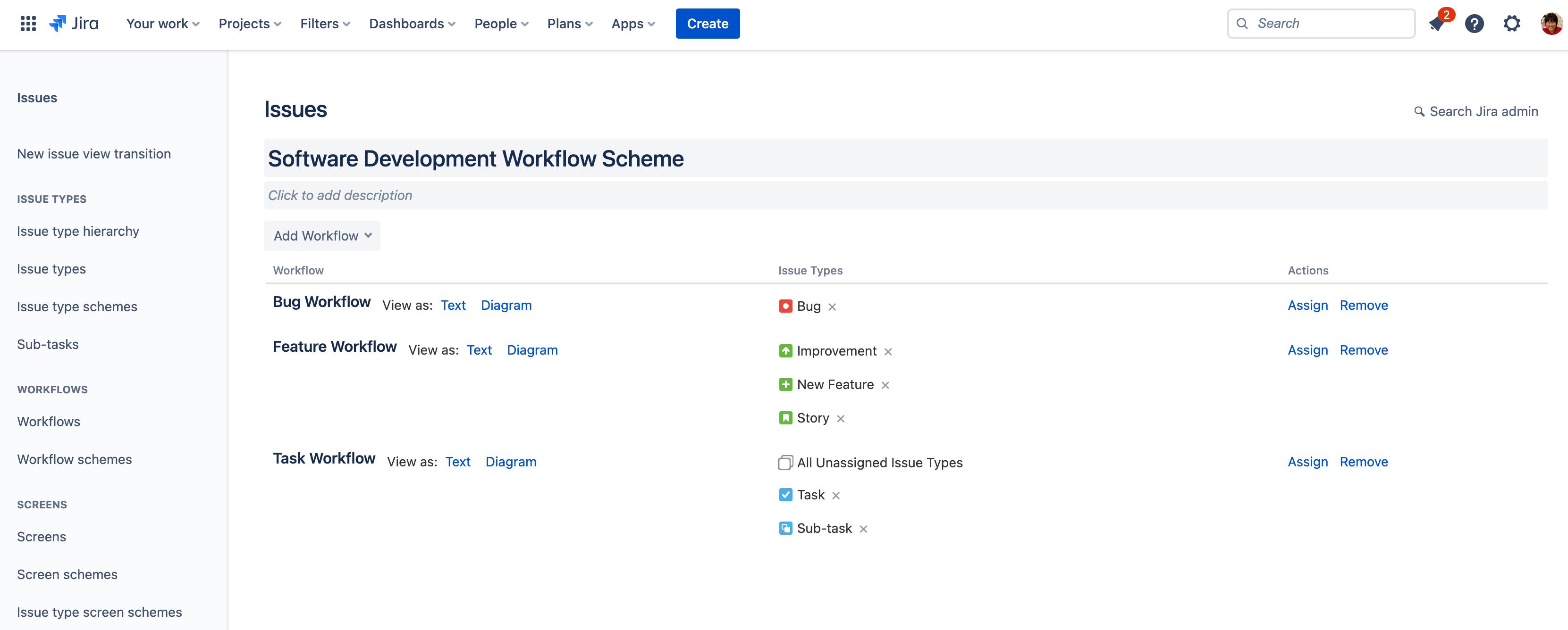 Establishing a workflow scheme in Jira Software