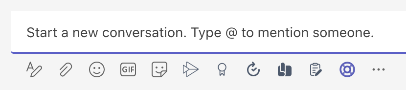 Klicken auf den Rettungsring in Microsoft Teams