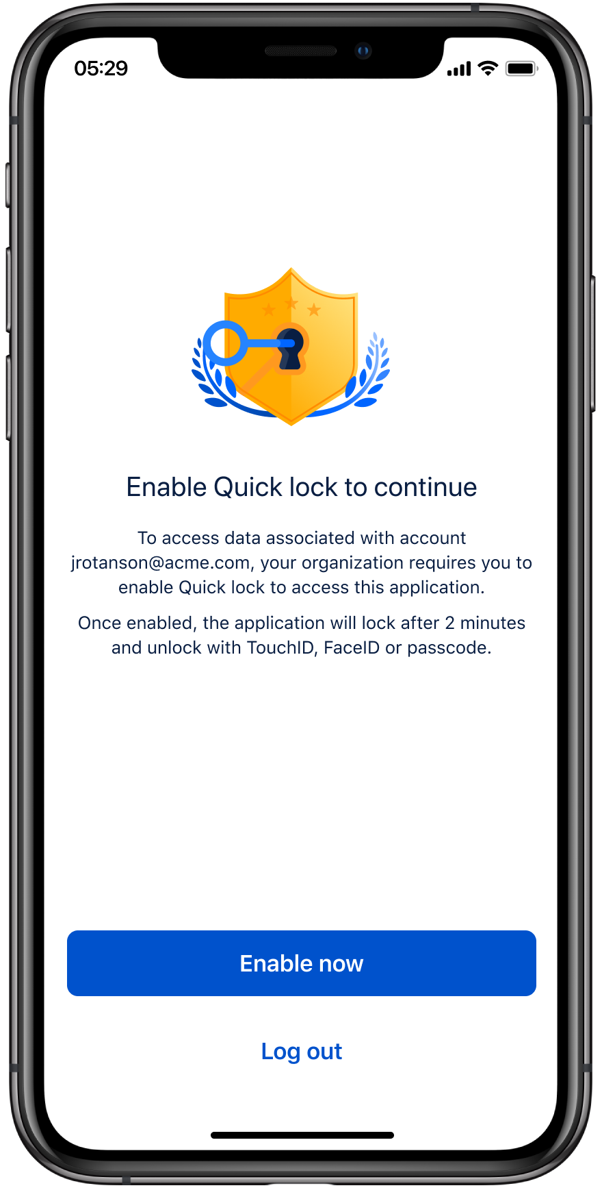 Включение функции Quick Lock на смартфоне