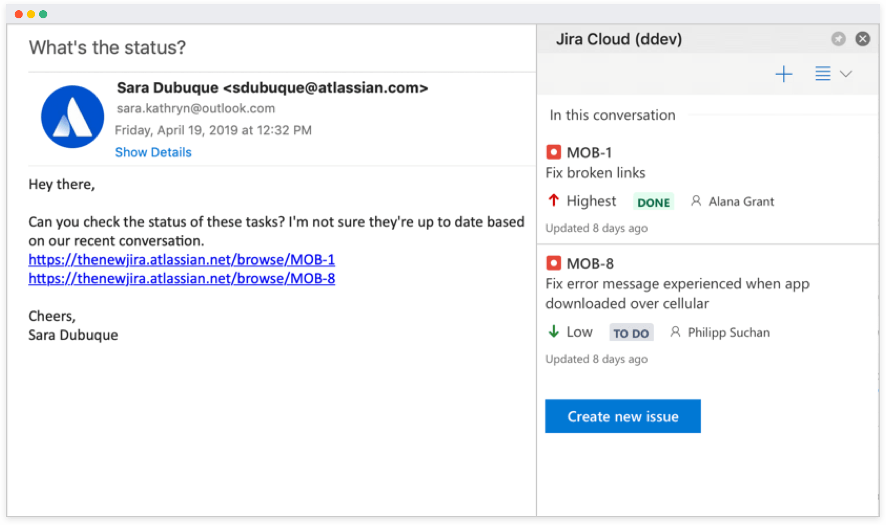 Usa Jira per Outlook per gestire i ticket senza uscire dalla posta in arrivo