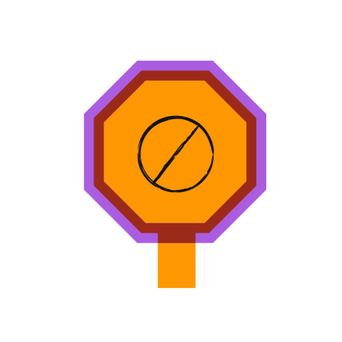 Illustration of a stop sign