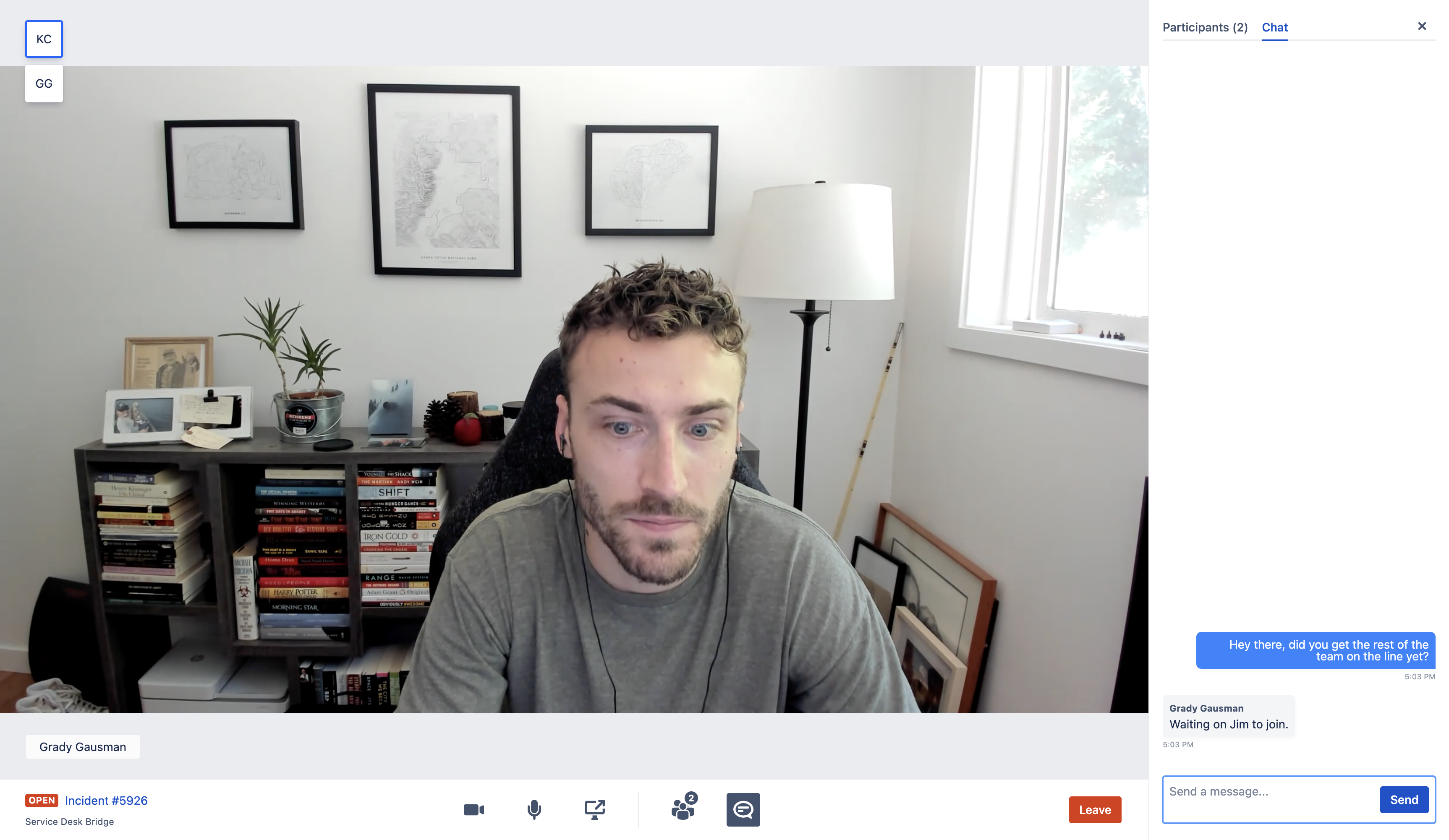 Videollamadas por conferencia en directo sobre incidentes en Jira Service Management (en inglés)