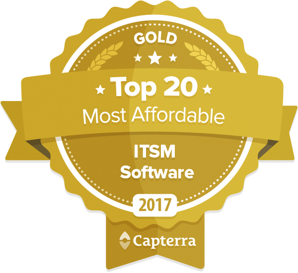Nr 1 na liście 20 rozwiązań ITSM oferowanych w najbardziej przystępnej cenie według firmy Capterra