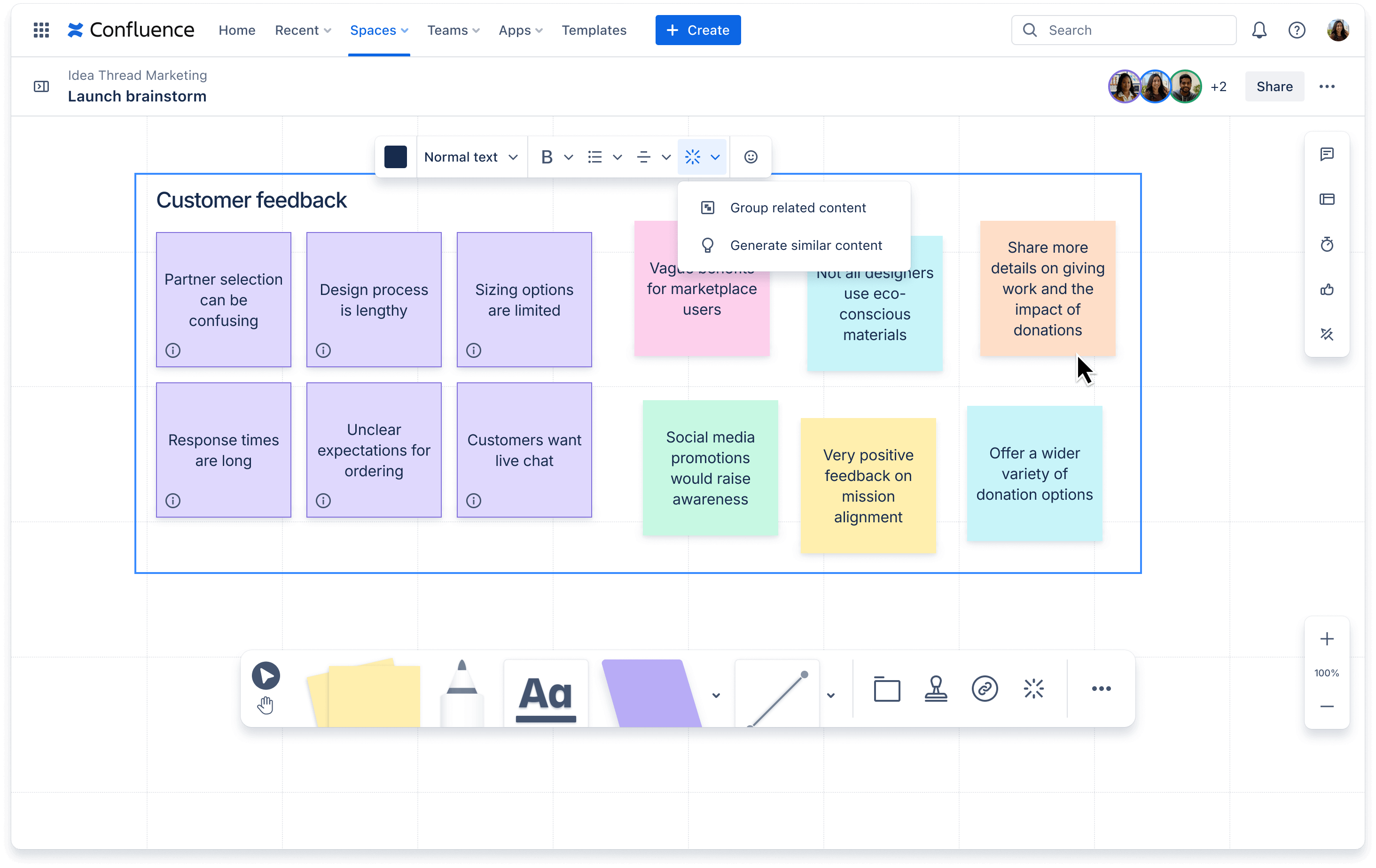 nieuwe AI-functies in Confluence