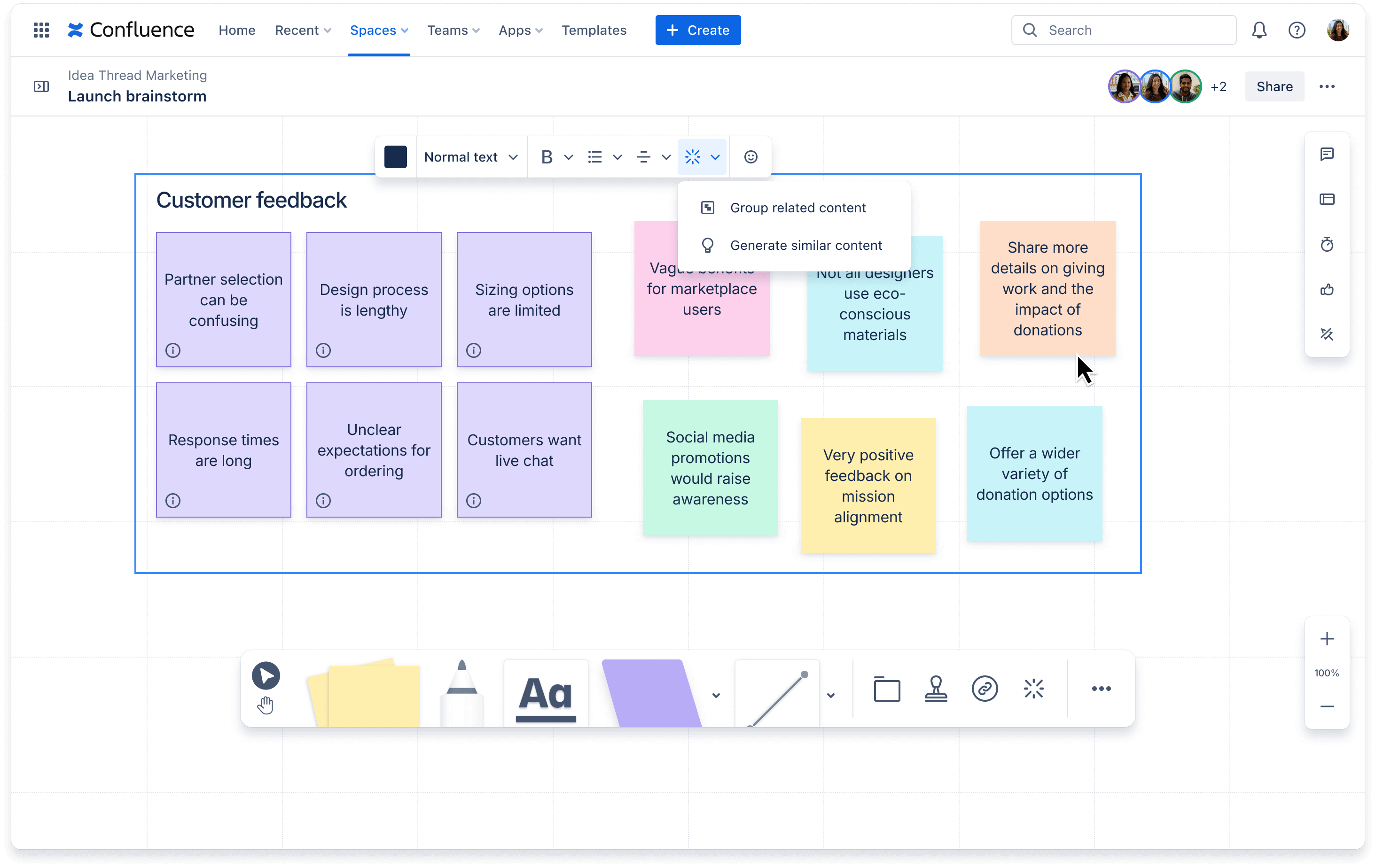 nuove funzioni di IA in Confluence
