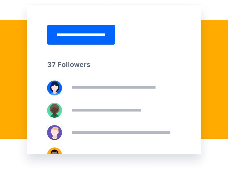 Screenshot dei follower