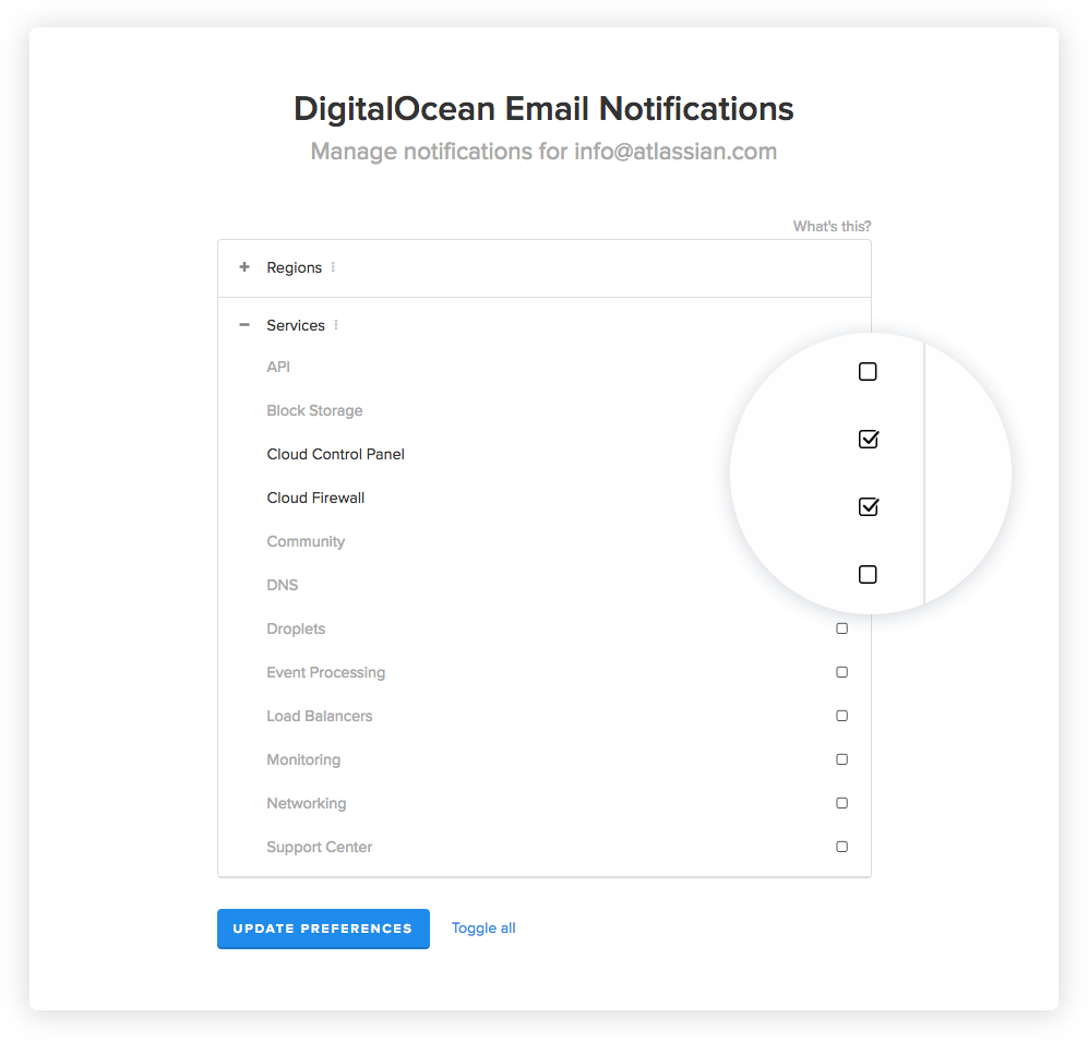 Captura de pantalla de configuración de notificaciones