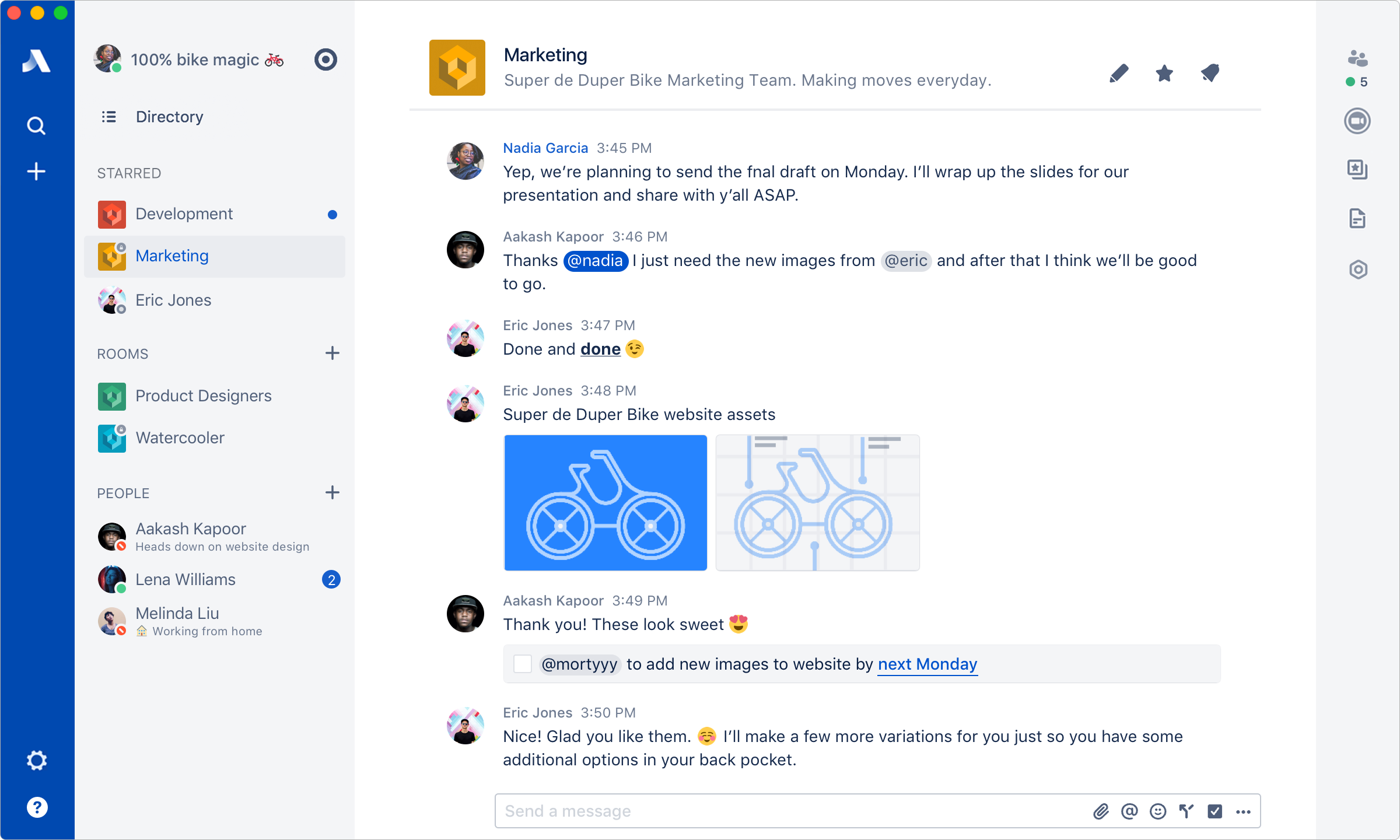 Hipchat のスクリーンショット