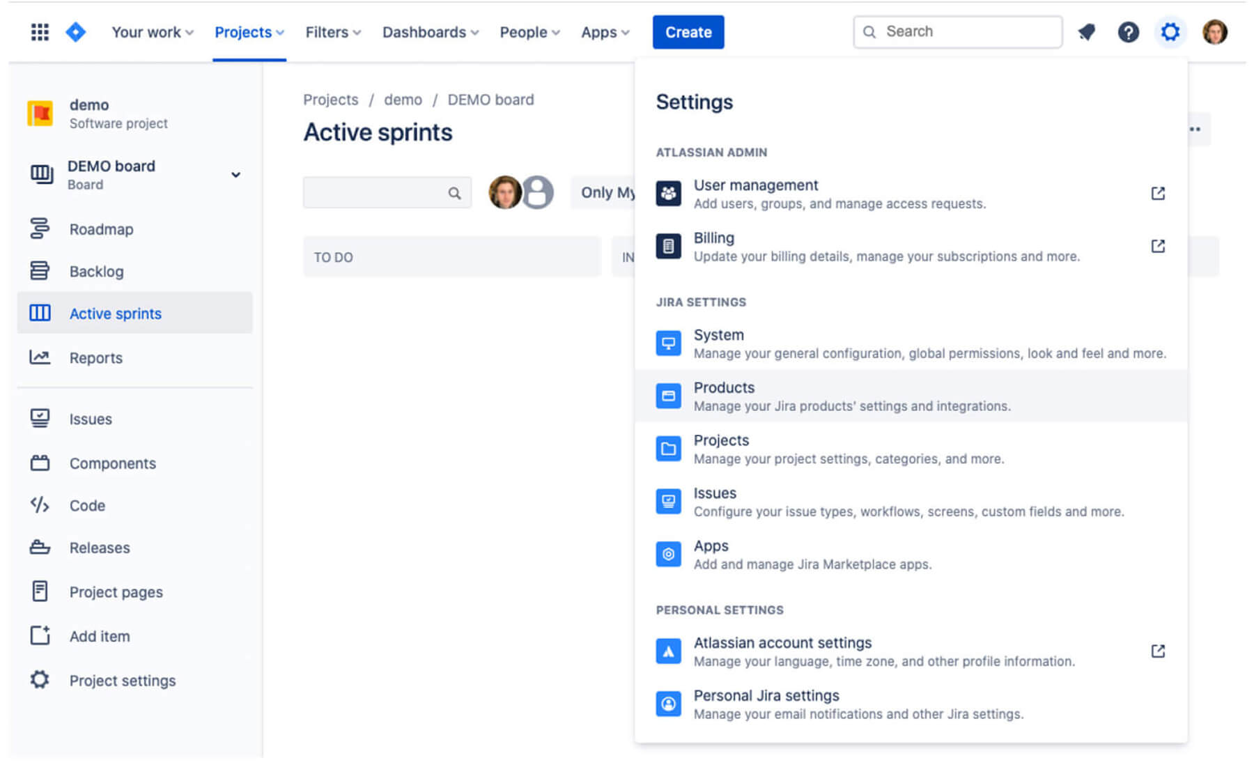 Jira settings