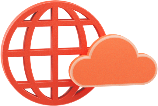 Globe with cloud icon