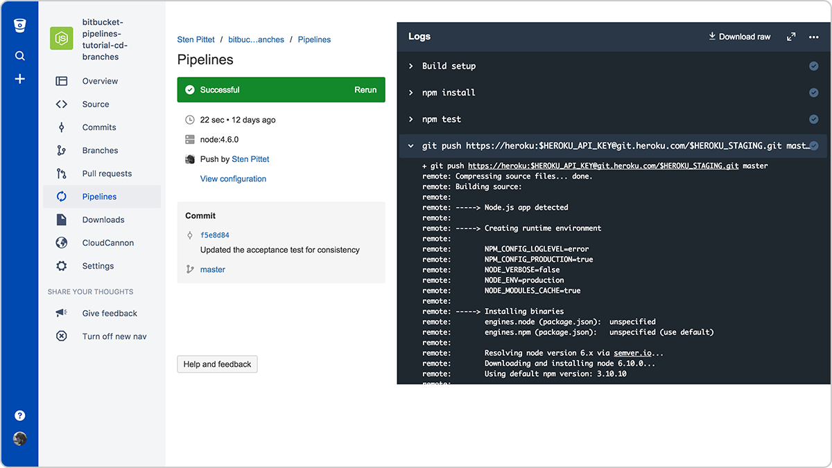 Bitbucket Pipelines mantiene le variabili protette mascherate nei log