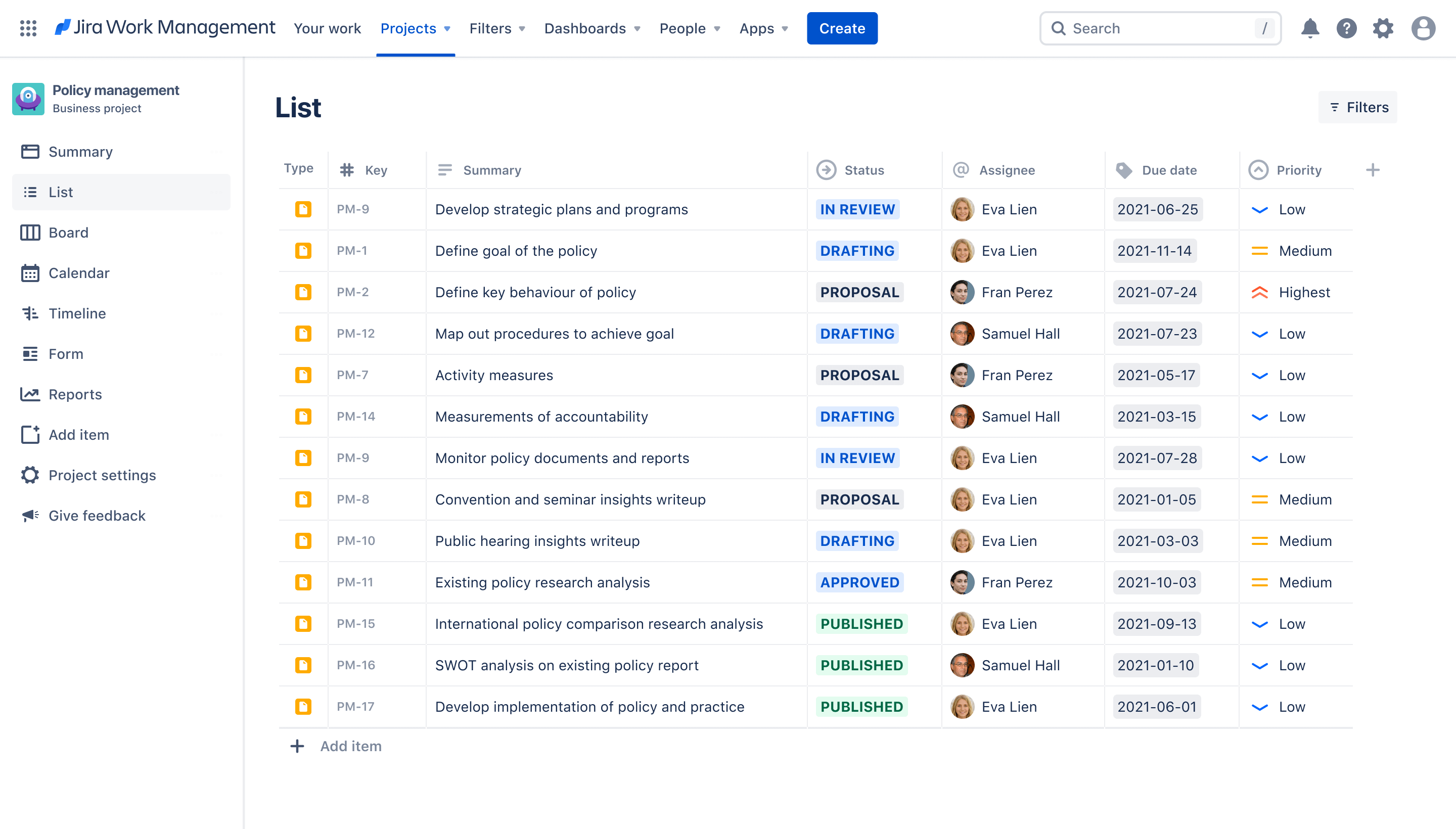 Document approval screenshot