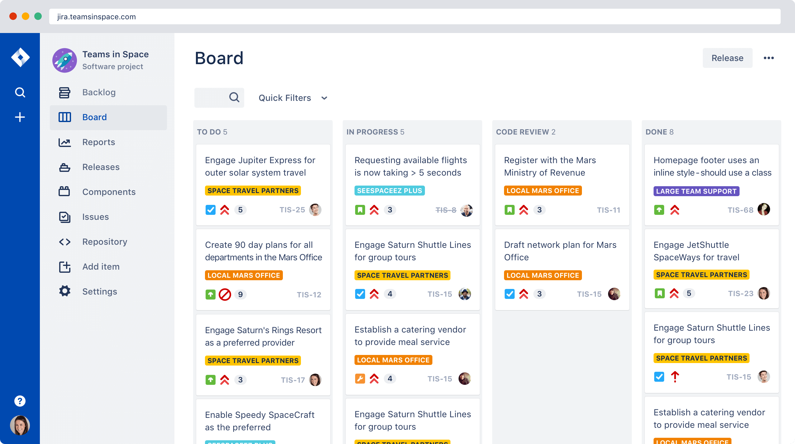 タスク管理ツール「JIRA」のサービス画像です