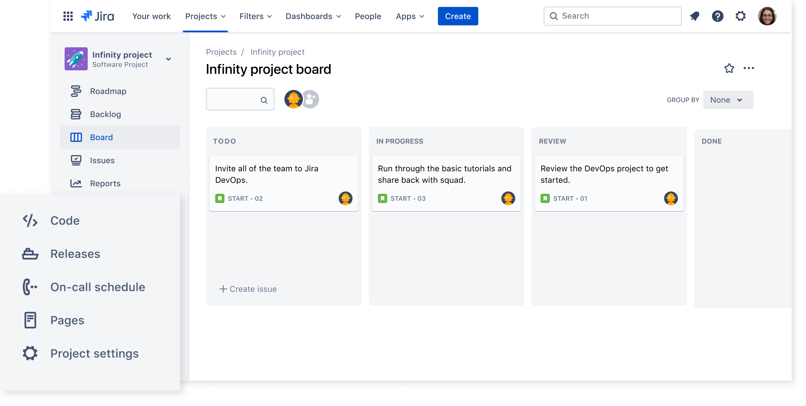 Immagine della board di progetto