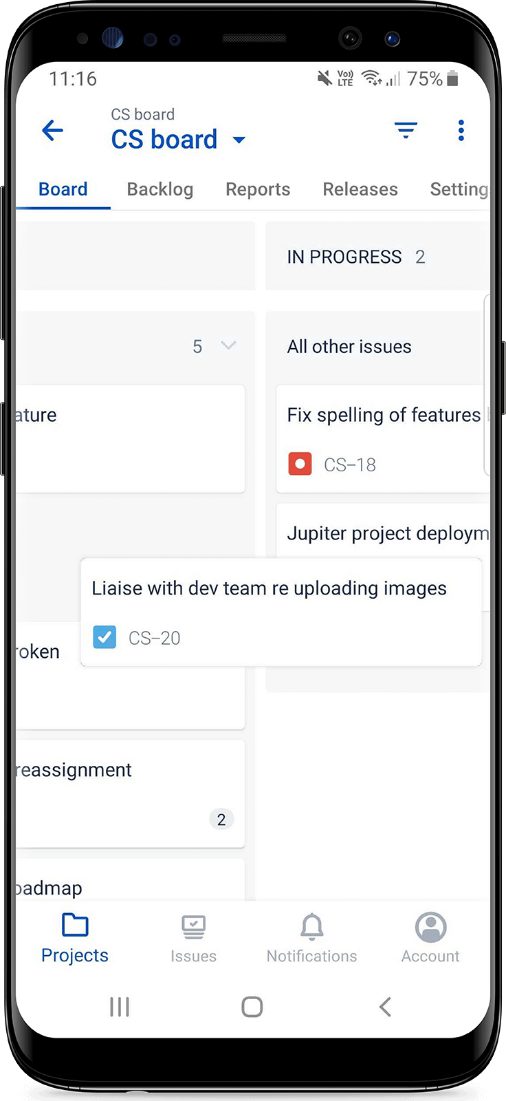 Drag-and-drop issues on your board from the Jira Cloud app