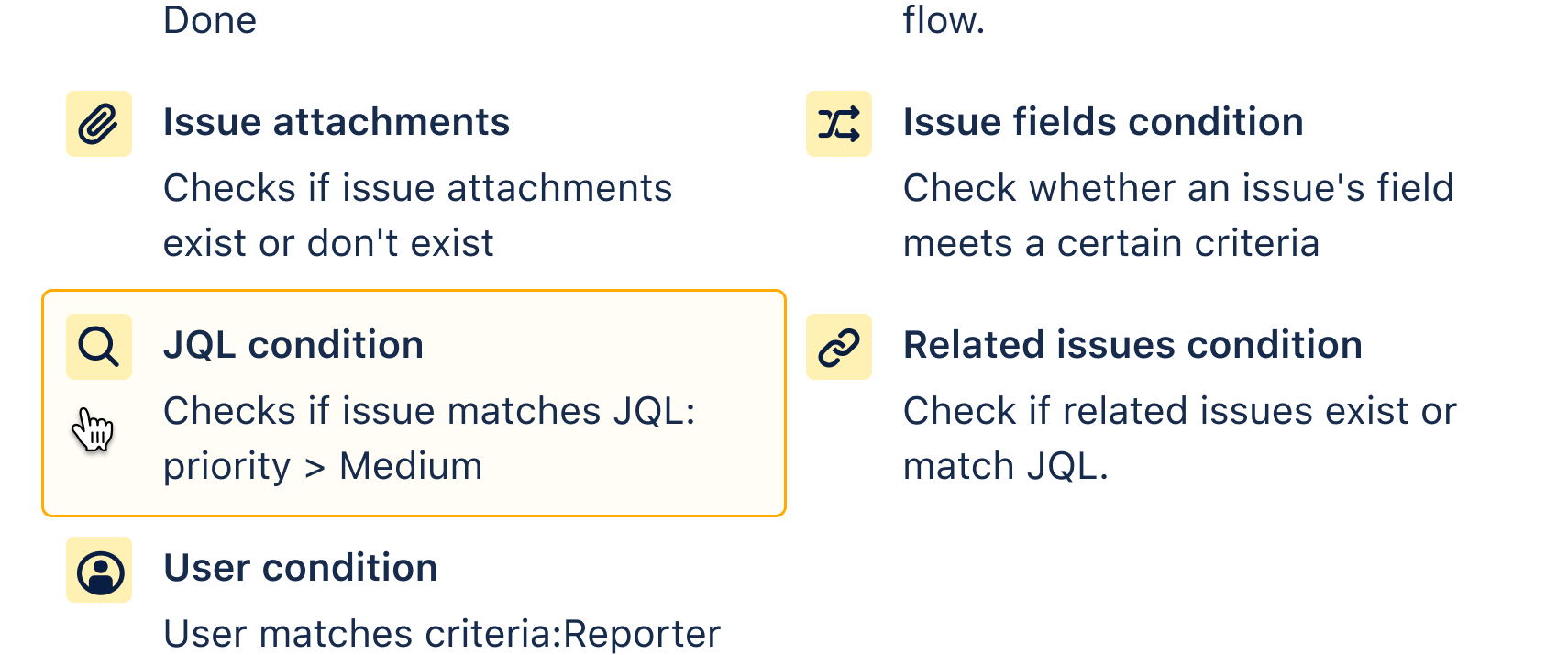 Hinzufügen einer JQL-Bedingung