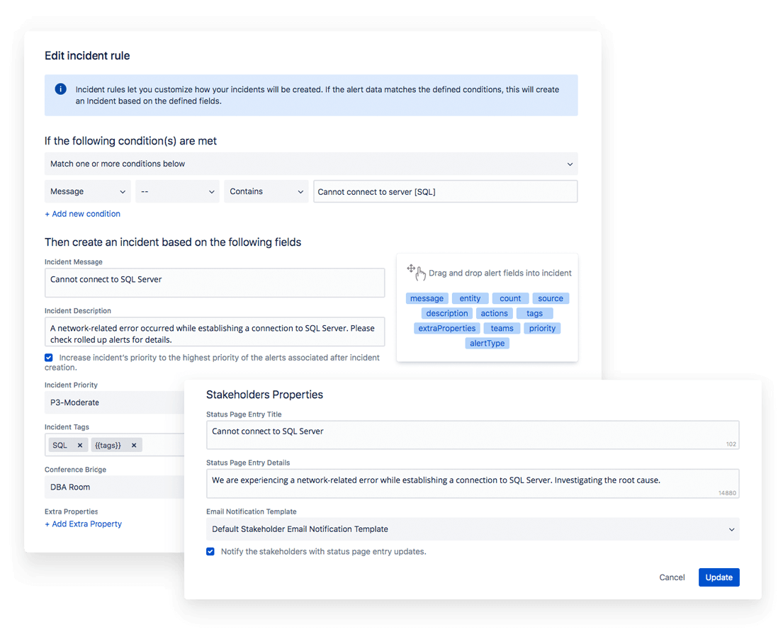 Edit incident snapshot