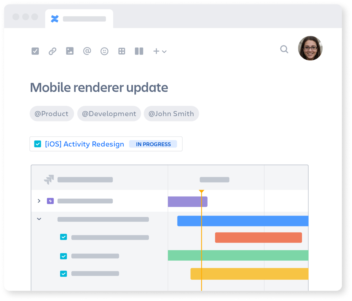 Página de inicio personal con la integración de Confluence y Jira Service Management