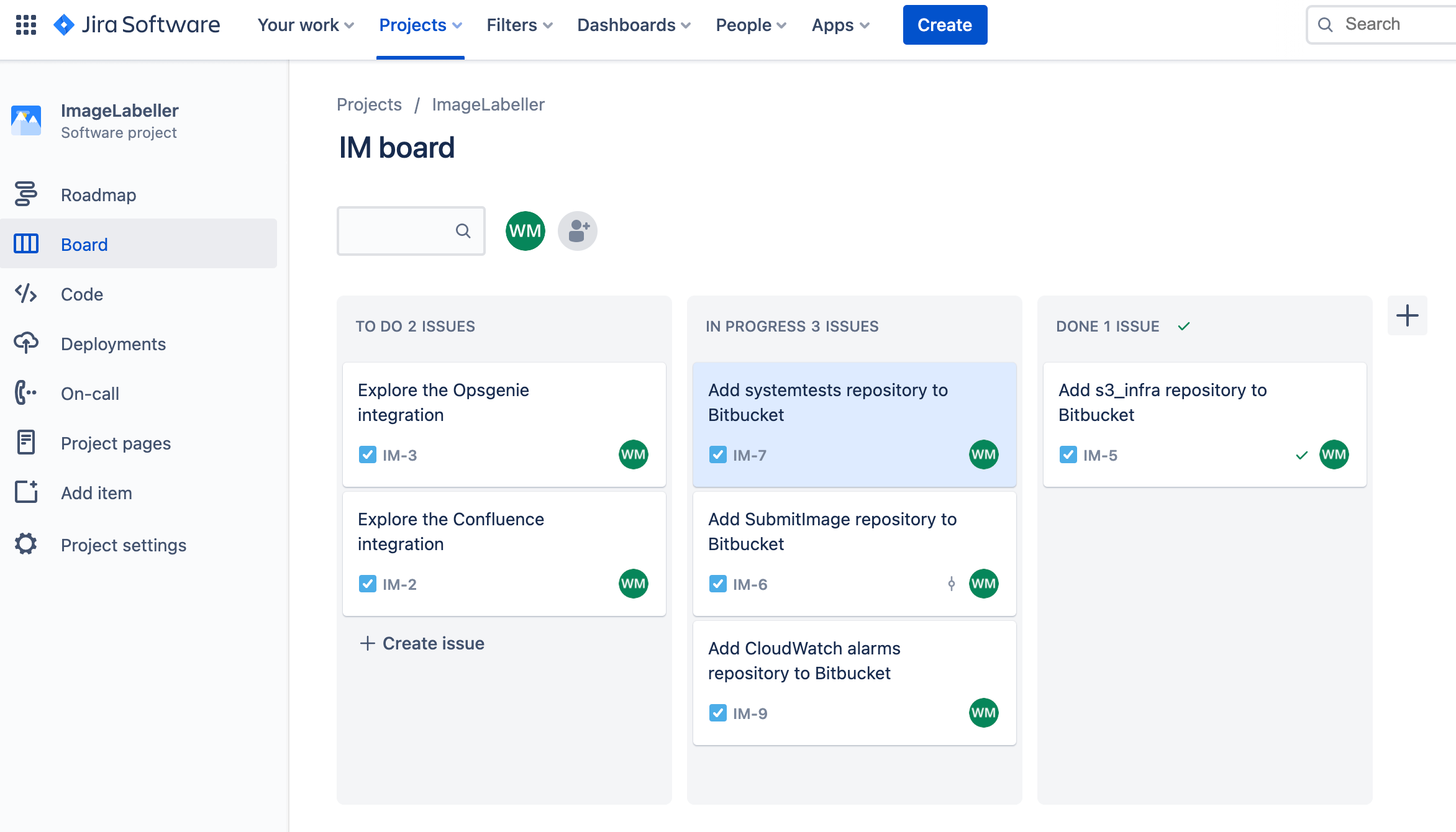 Просмотр созданной задачи на доске Jira