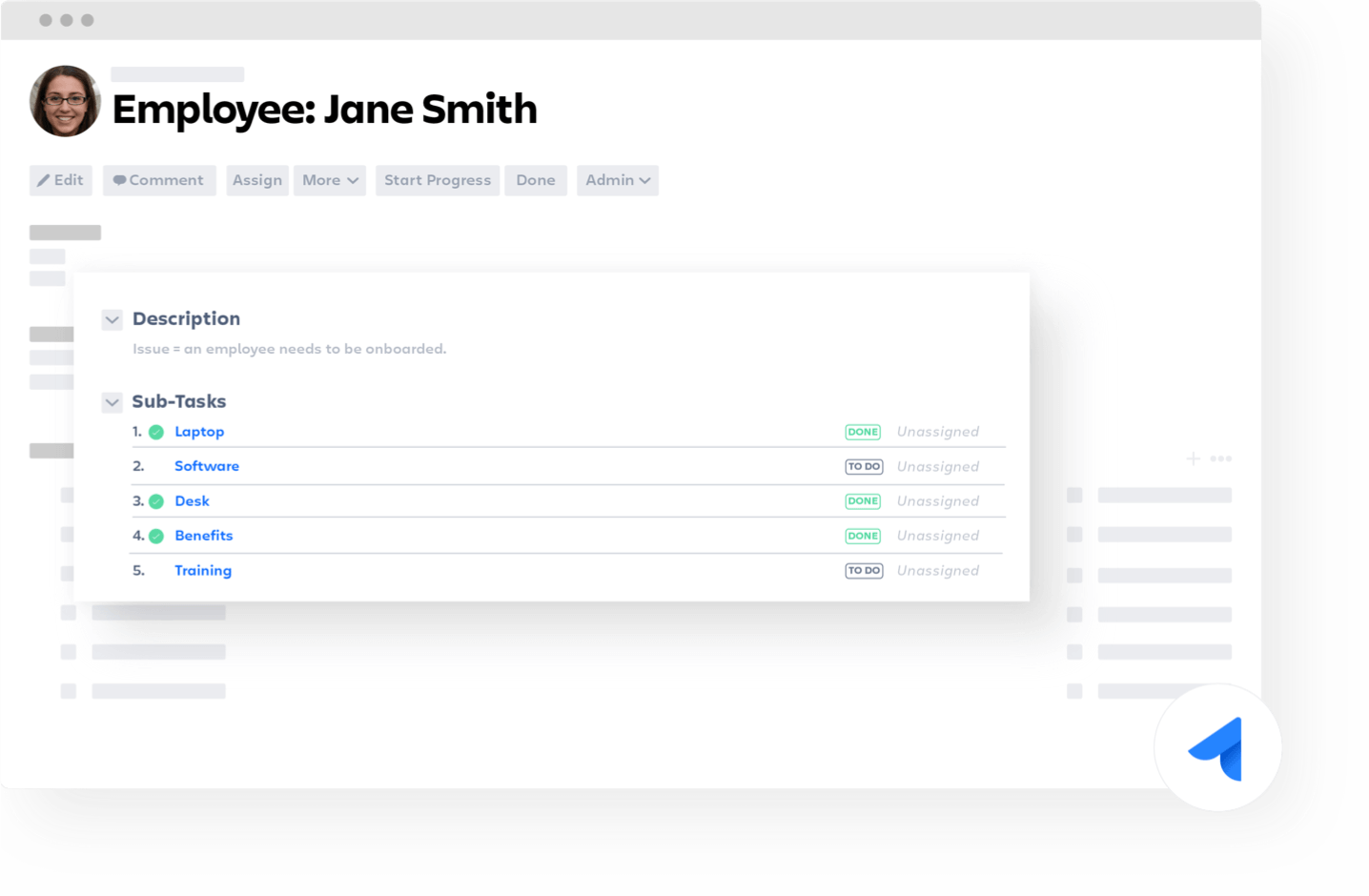 员工 Jira Core 工作单