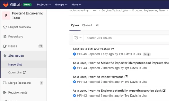 View Jira issues directly in Gitlab