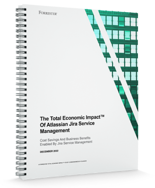 Capa do PDF do Total Economic Impact do Jira Service Management da Atlassian