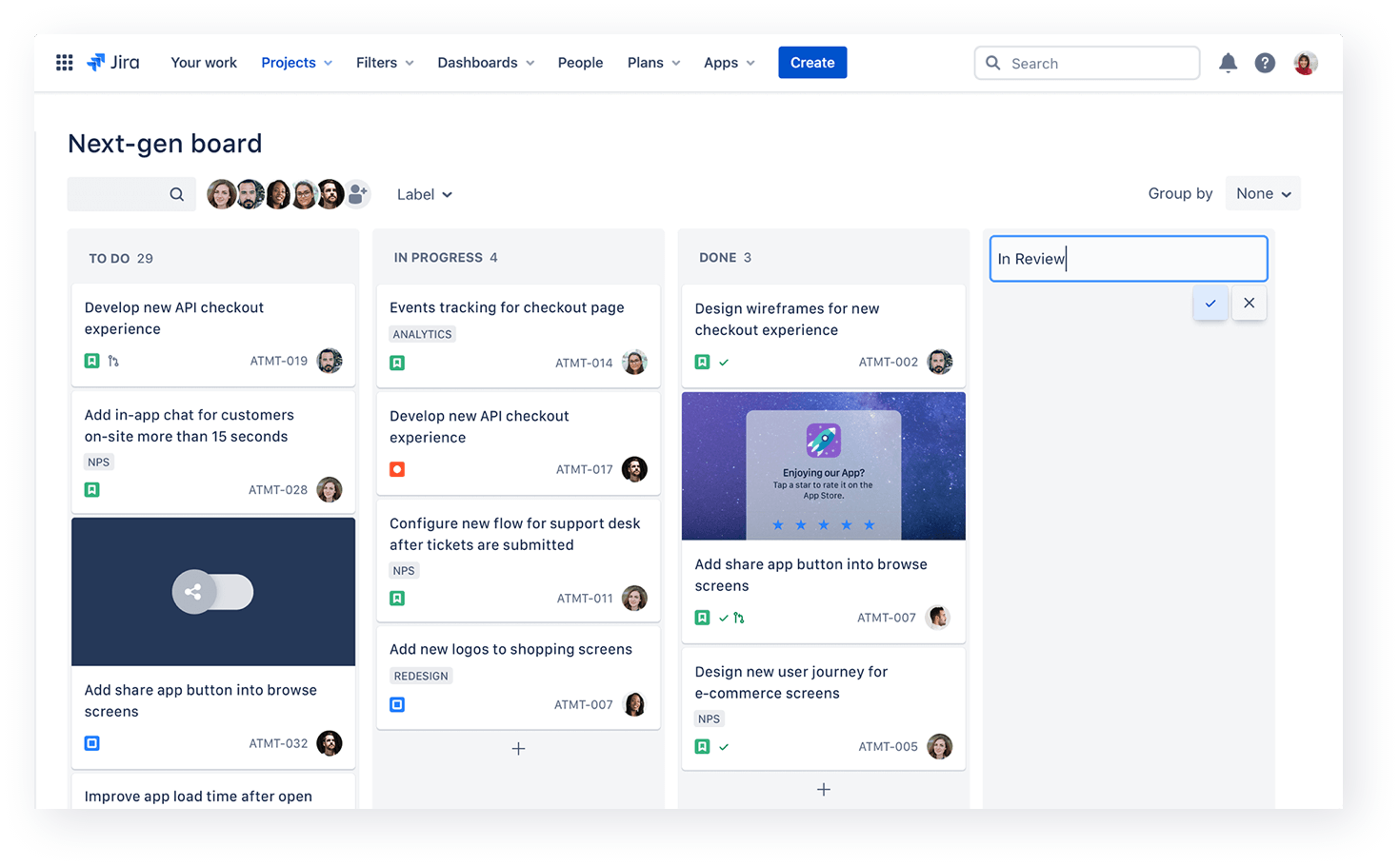 Screenshot of Next-gen board