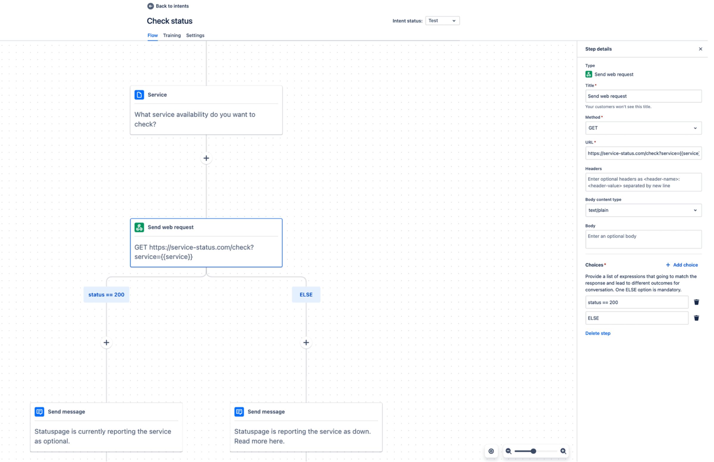 screenshot of The HR service management project template