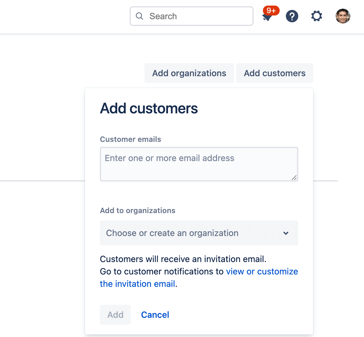 Add customers in Jira Service Management