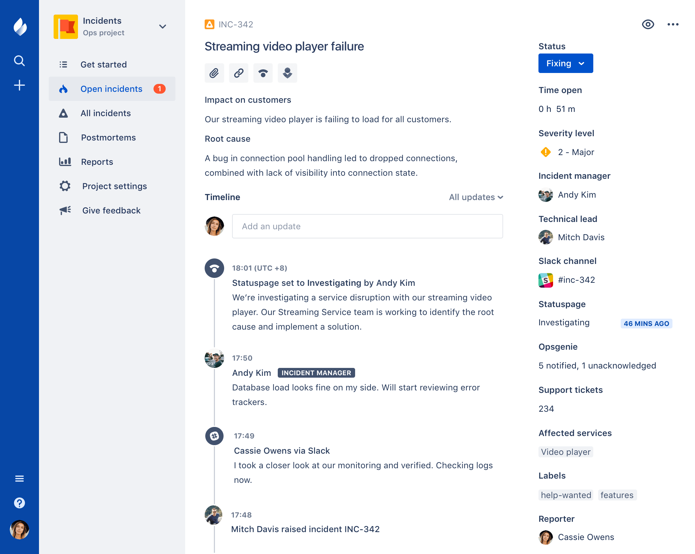Jira Ops Incident Report
