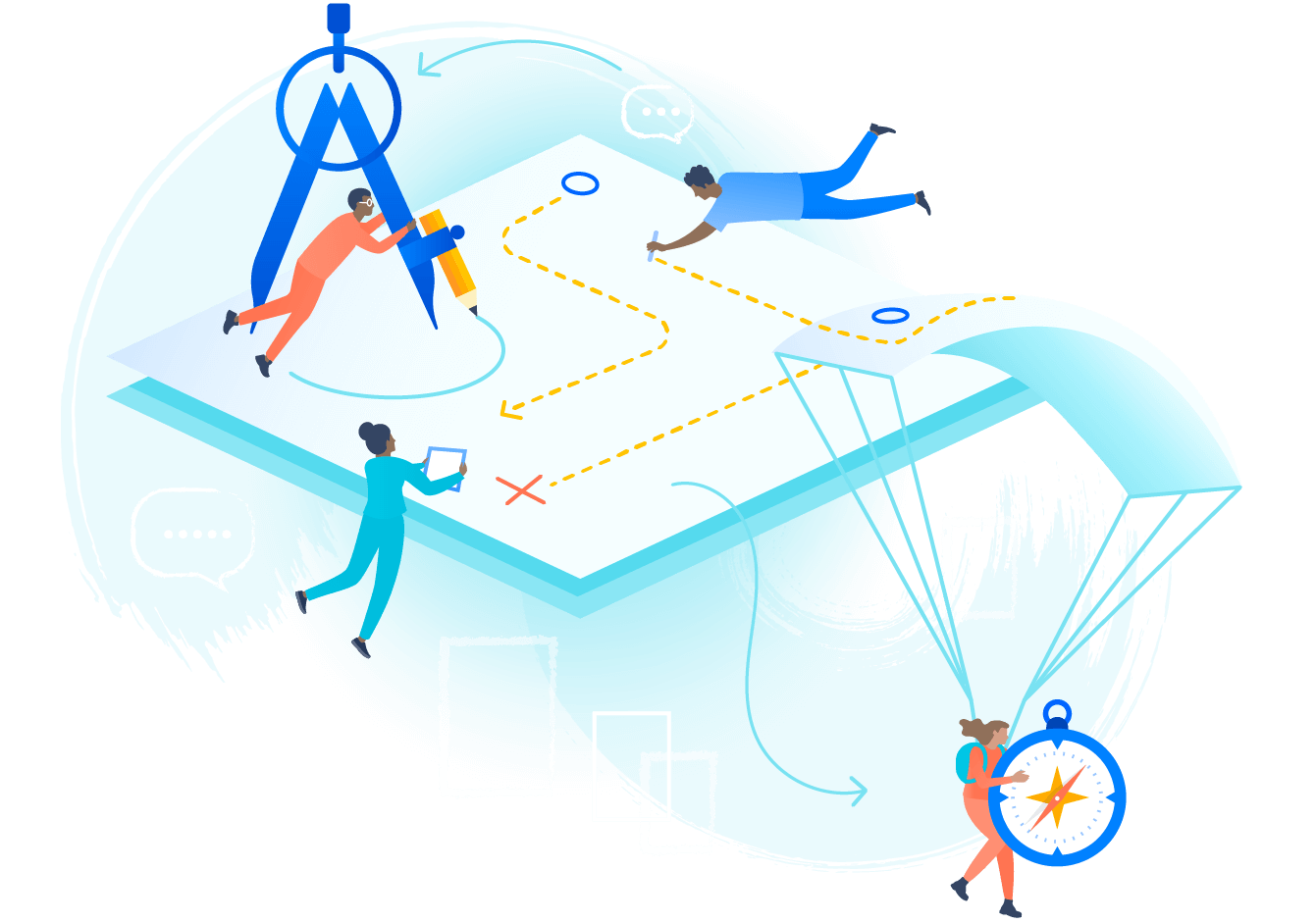 Рисунок: совместная работа в команде