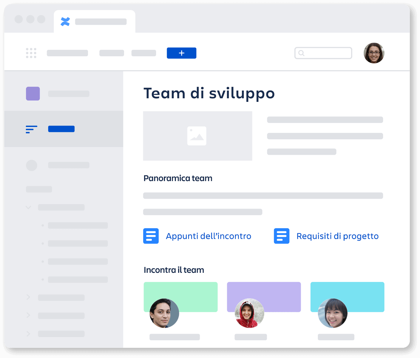 Immagine dello spazio del team di sviluppo