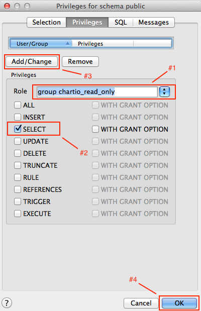 Grant USAGE permissions, if necessary