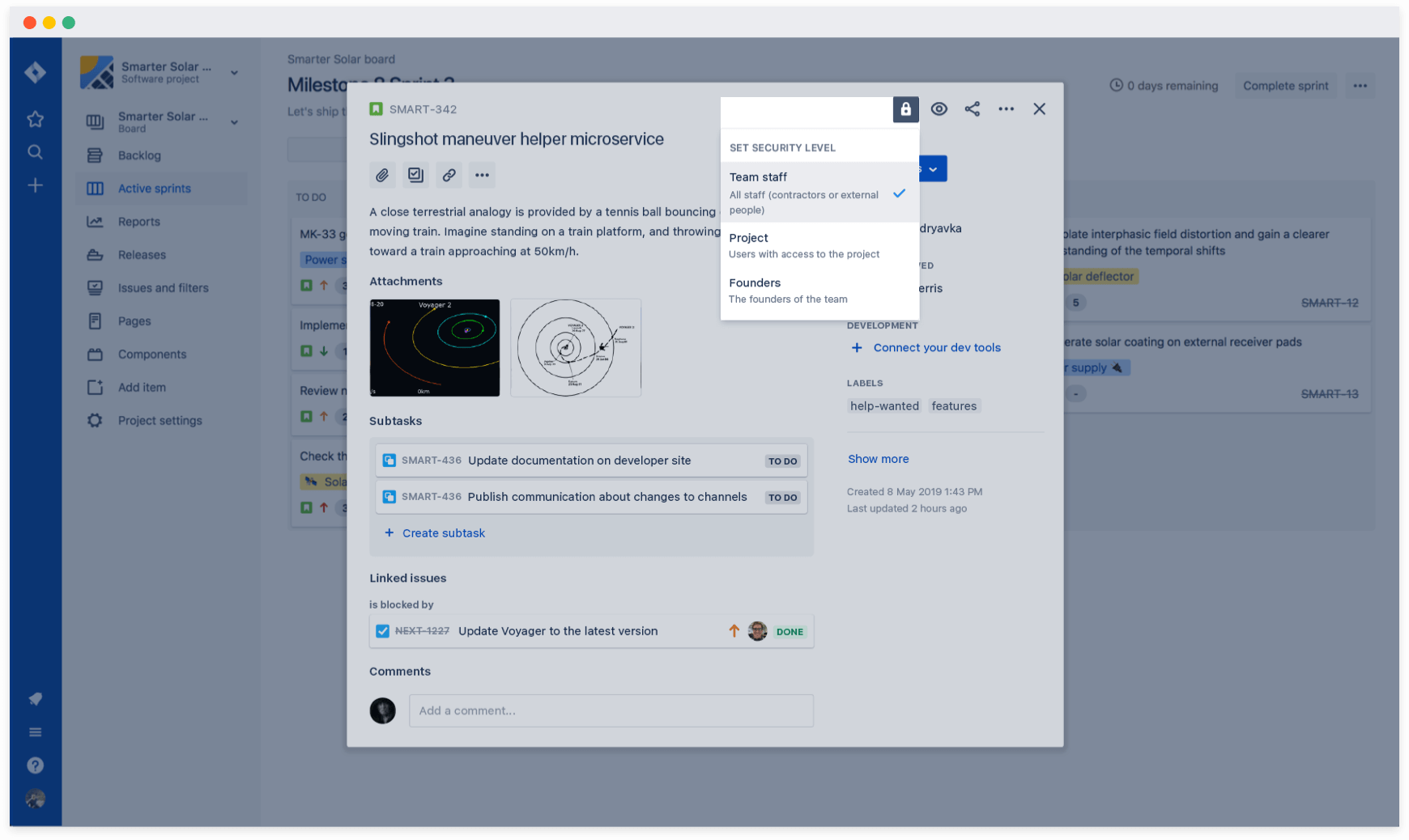 Creazione di livelli di sicurezza unici nella nuova vista ticket di Jira