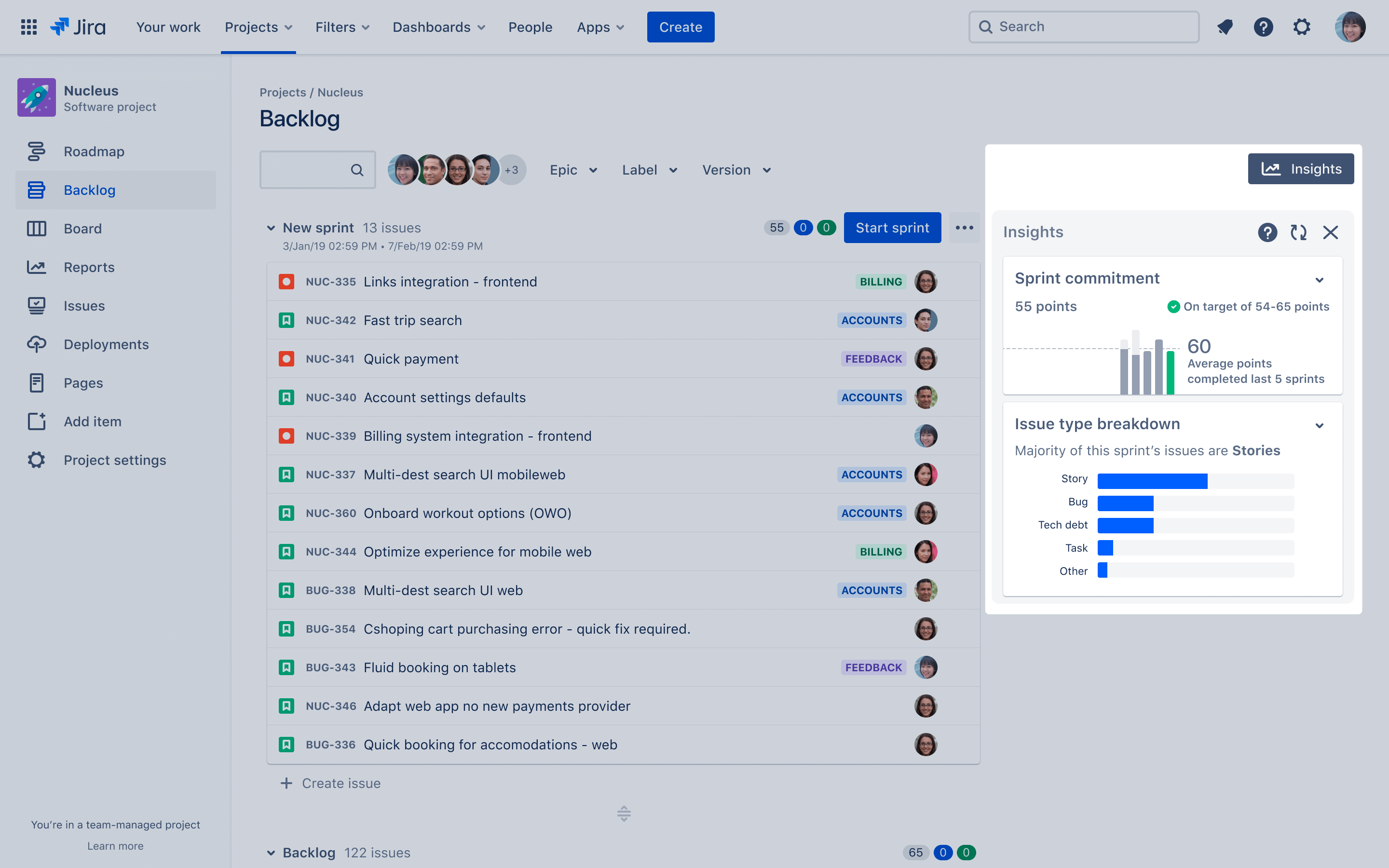 Tutoriais — captura de tela de como visualizar insights