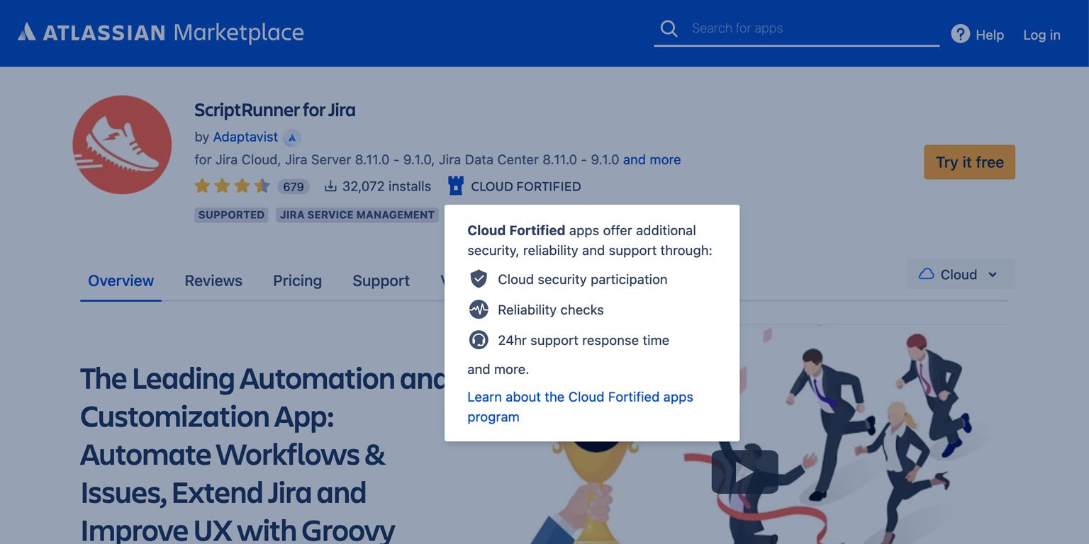 Consulta la descripción de la aplicación de Cloud en Atlassian Marketplace para obtener más información sobre la seguridad de las aplicaciones