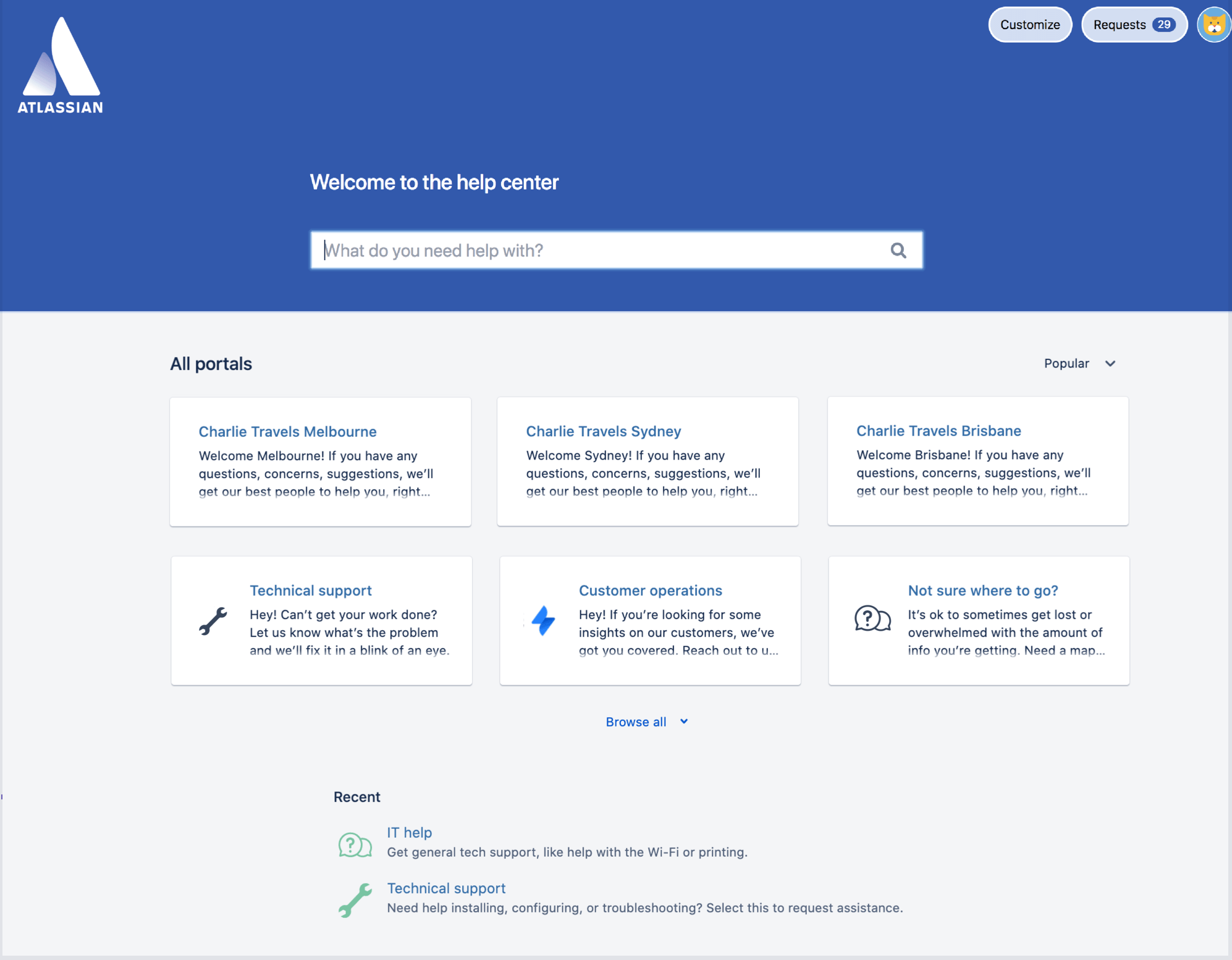 Differences in the Help Center and Portal