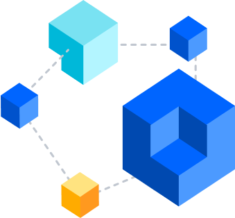 Illustration de cubes attachés les uns aux autres