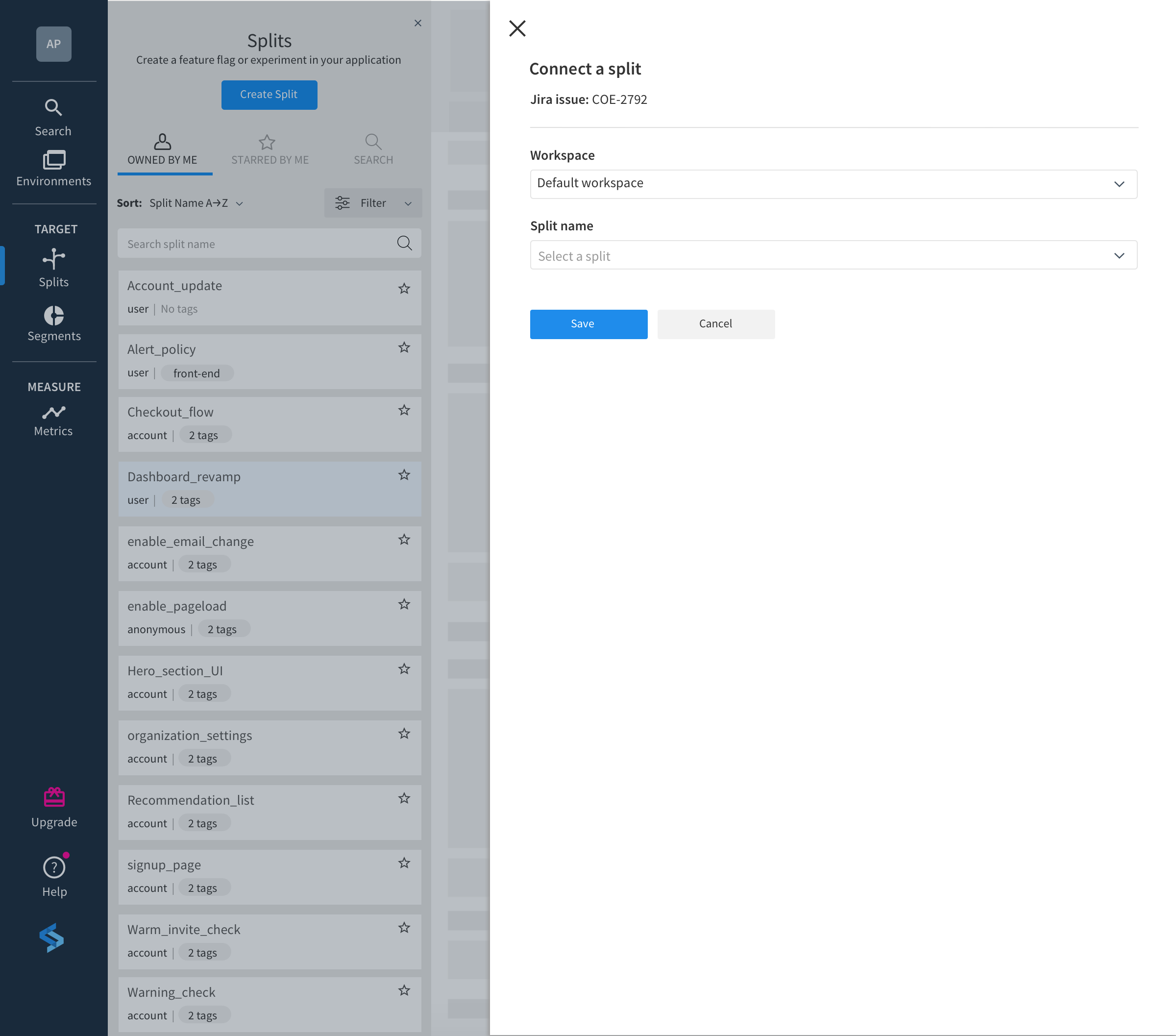 機能フラグを接続