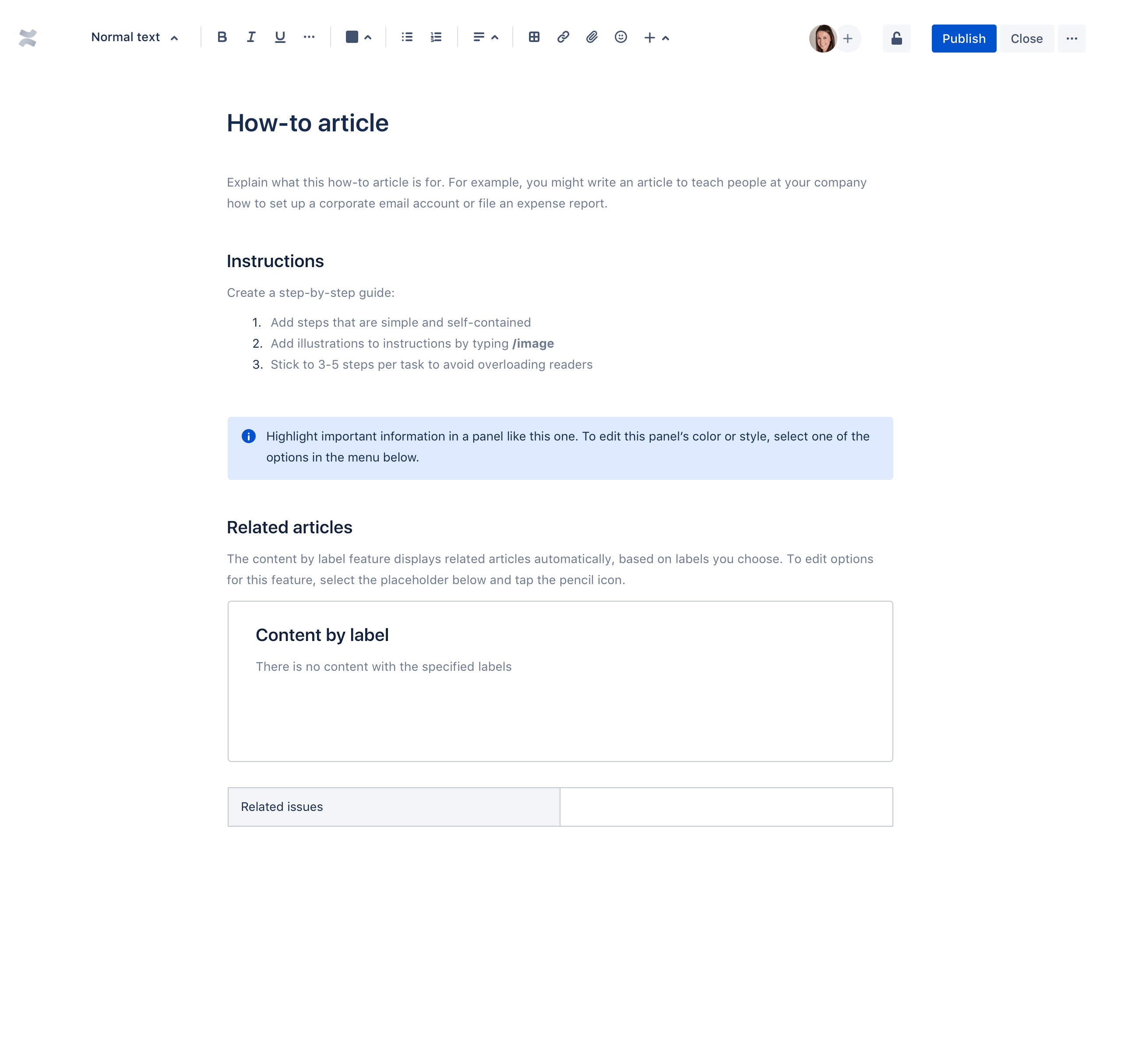How to article template