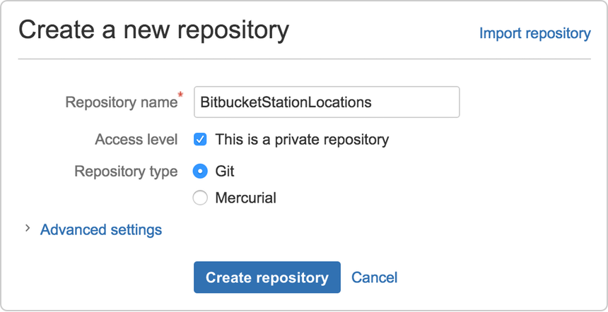 Create the repository