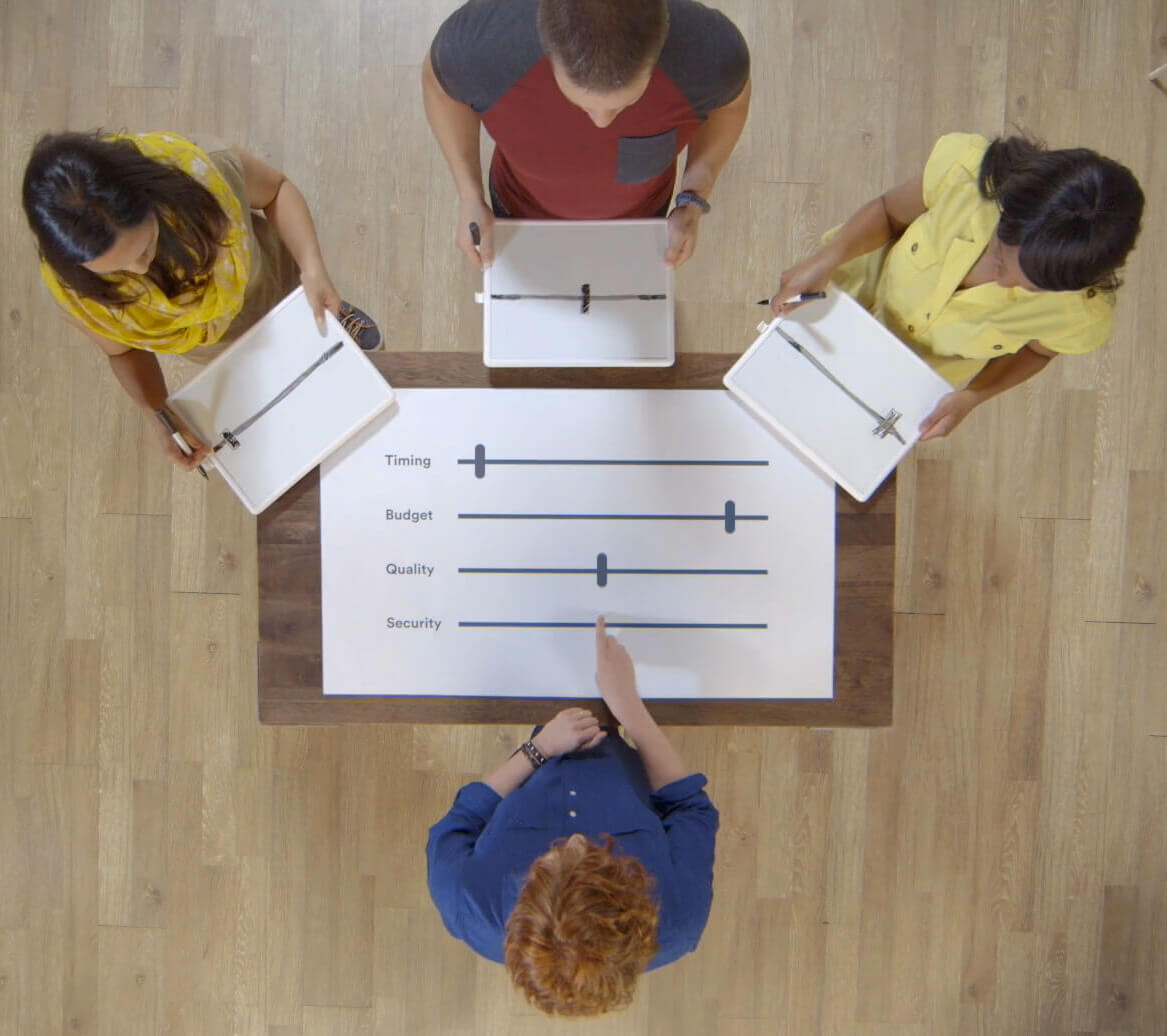 Your trade-off analysis can be visualized as a set of "sliders". Here's how...