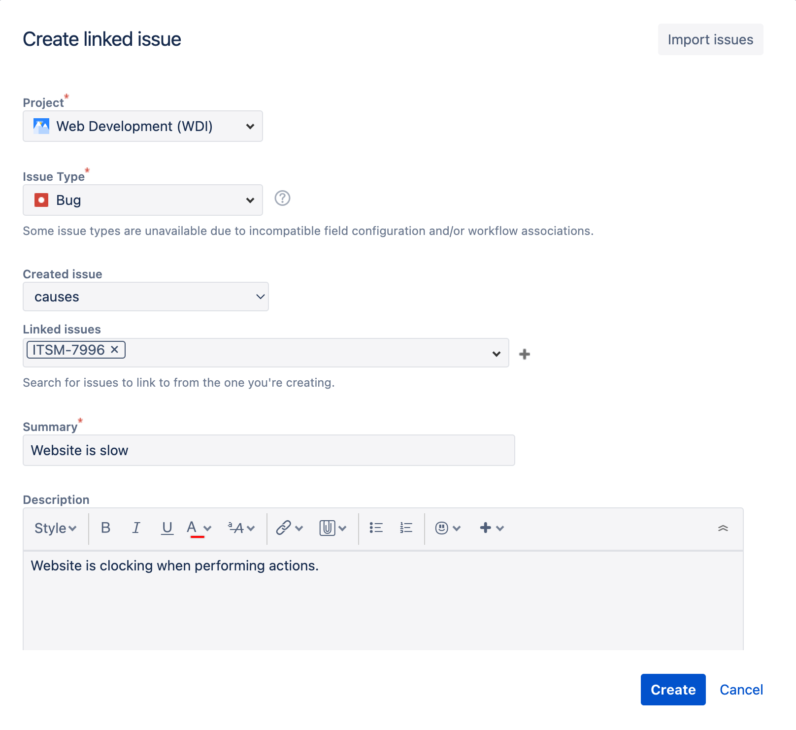 Champs de ticket lié entre Jira Software et Jira Service Management