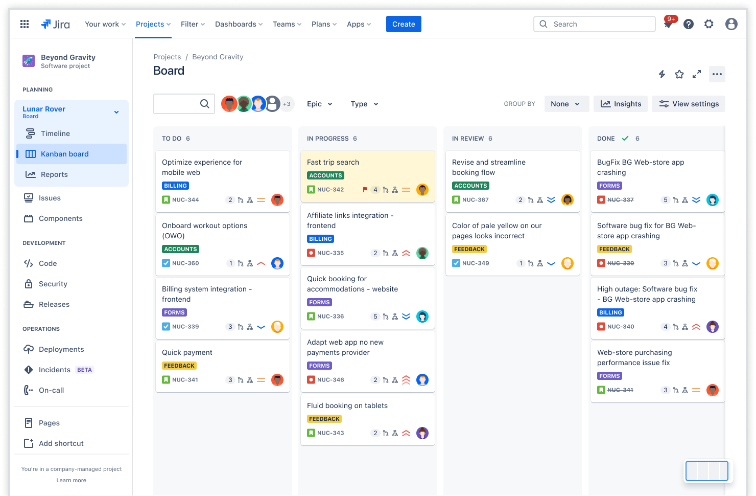 kanban board screenshot