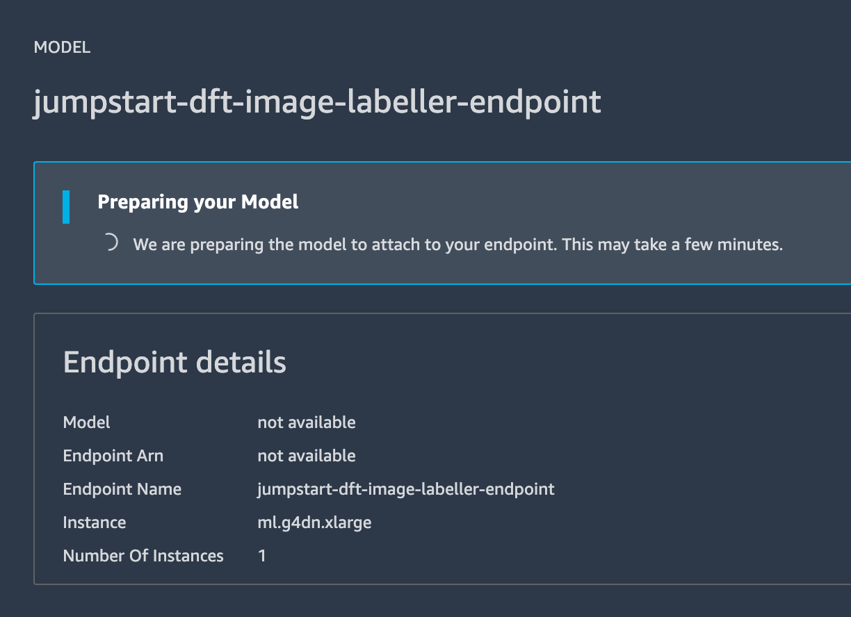 Screenshot van de start van de implementatie